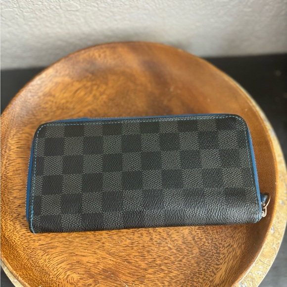 LOUIS VUITTON Long Wallet Zip Around Damier Graphite Portefeuille Vasco - Picture 3 of 14